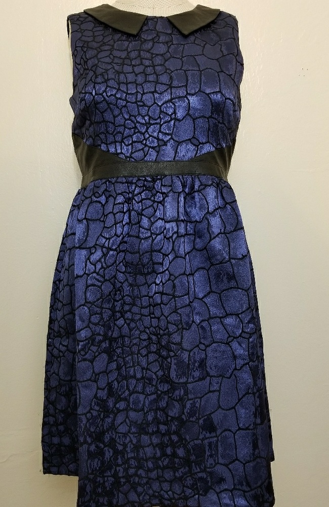 Esley Royal Purple Alligator Print Dress